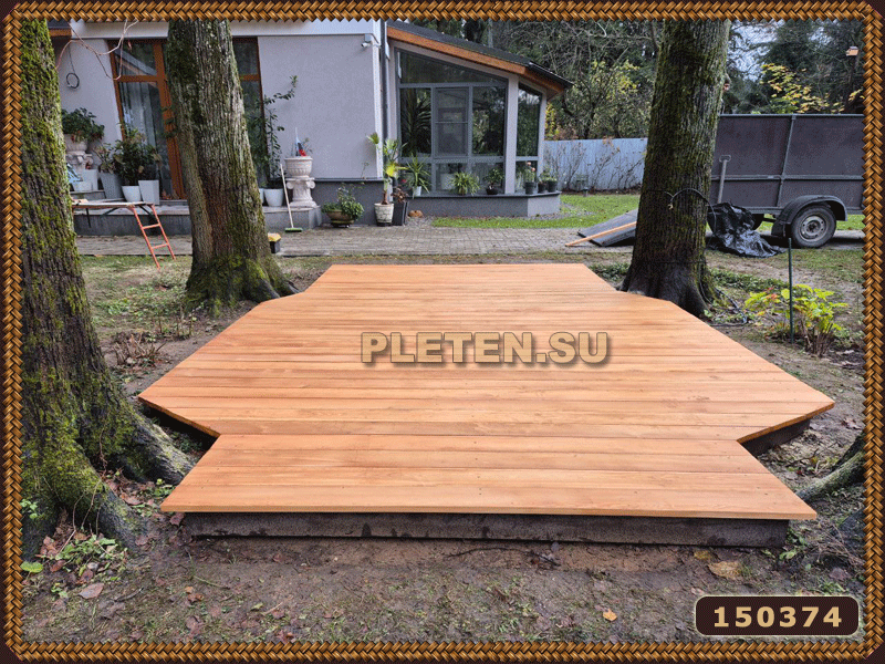 площадка из настила для дачи