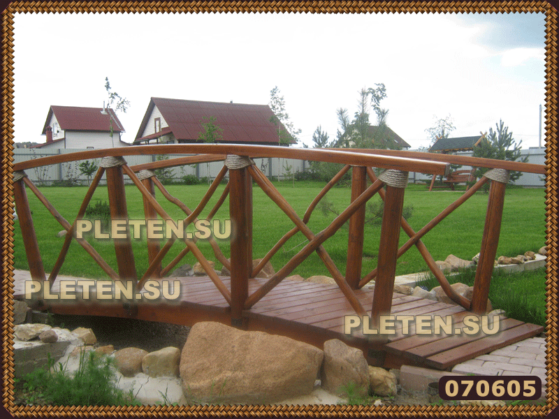 деревянный садовый мостик 3 метра